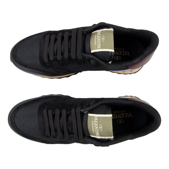 NIB Valentino Garavani Rockrunner Stud Sneaker, Black Men's US 9 $1,292 - Picture 8 of 11